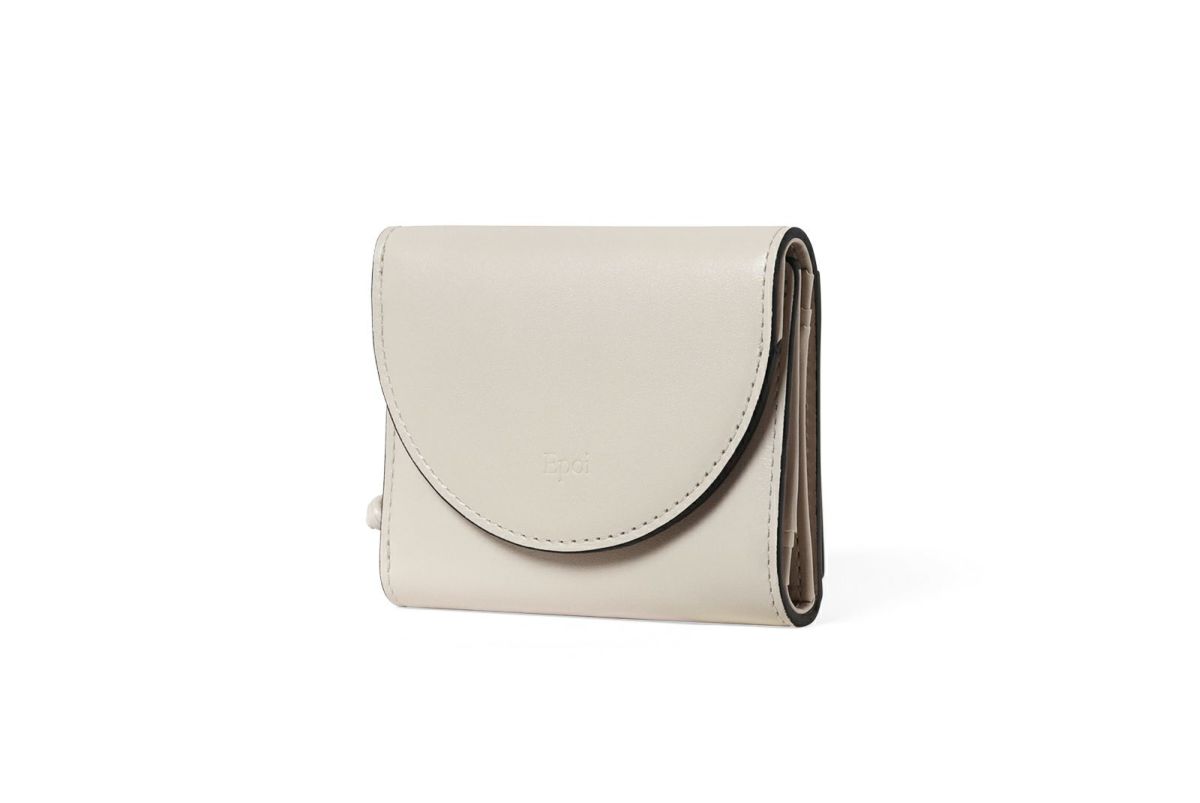 ノット 三つ折り財布 ライトグレー