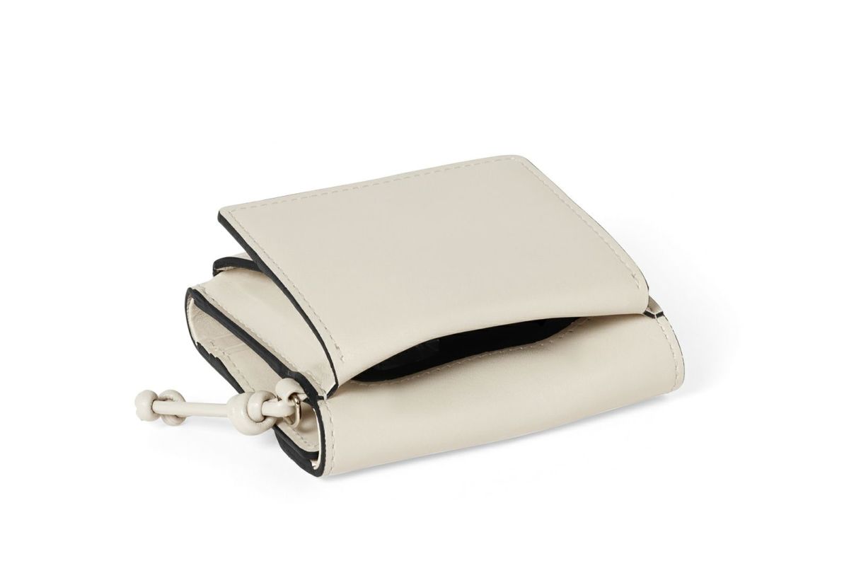 ノット 三つ折り財布 ライトグレー