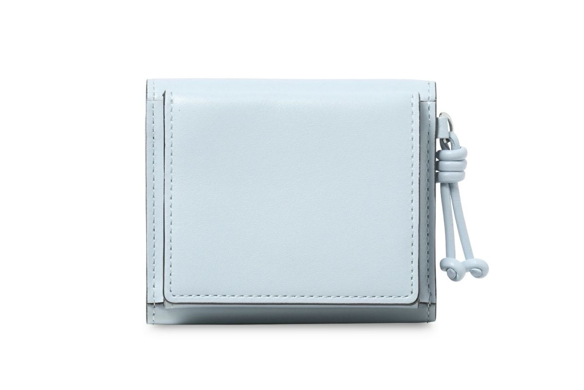 ノット 三つ折り財布 ライトブルー