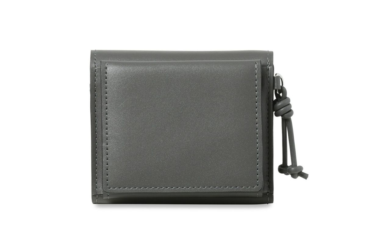 ノット 三つ折り財布 グレー