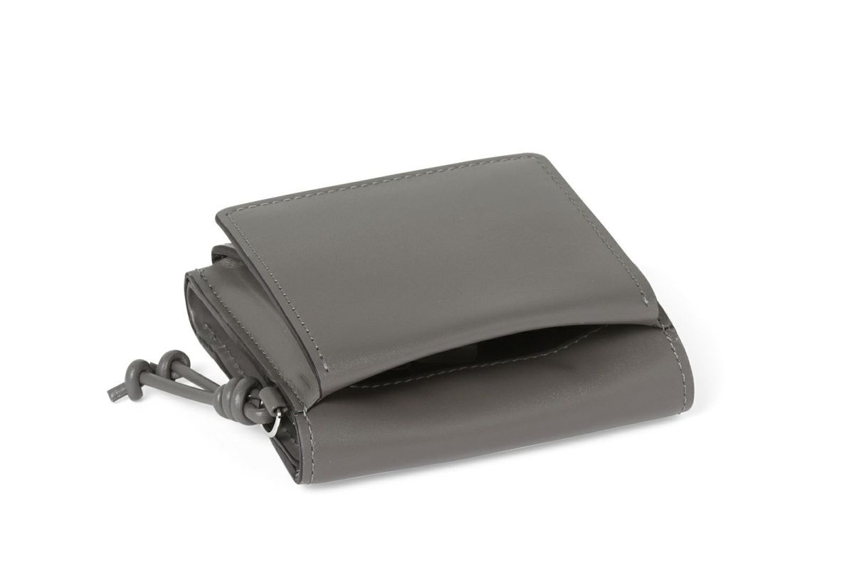 ノット 三つ折り財布 グレー
