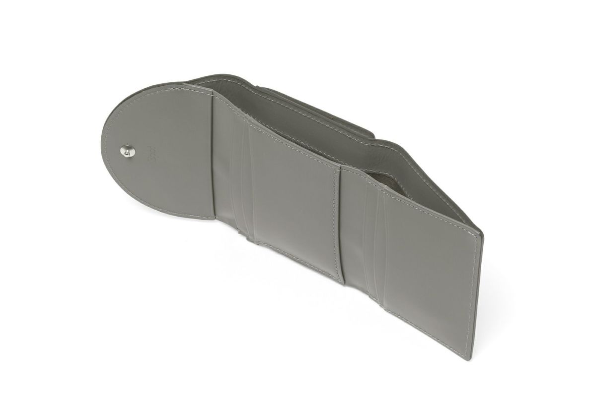 ノット 三つ折り財布 グレー