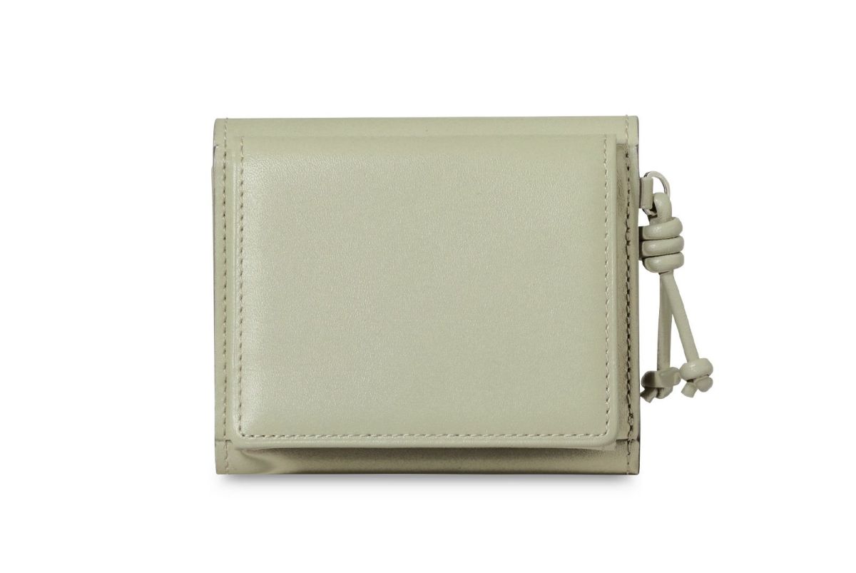 ノット 三つ折り財布 セージ