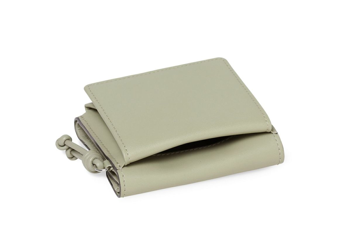 ノット 三つ折り財布 セージ
