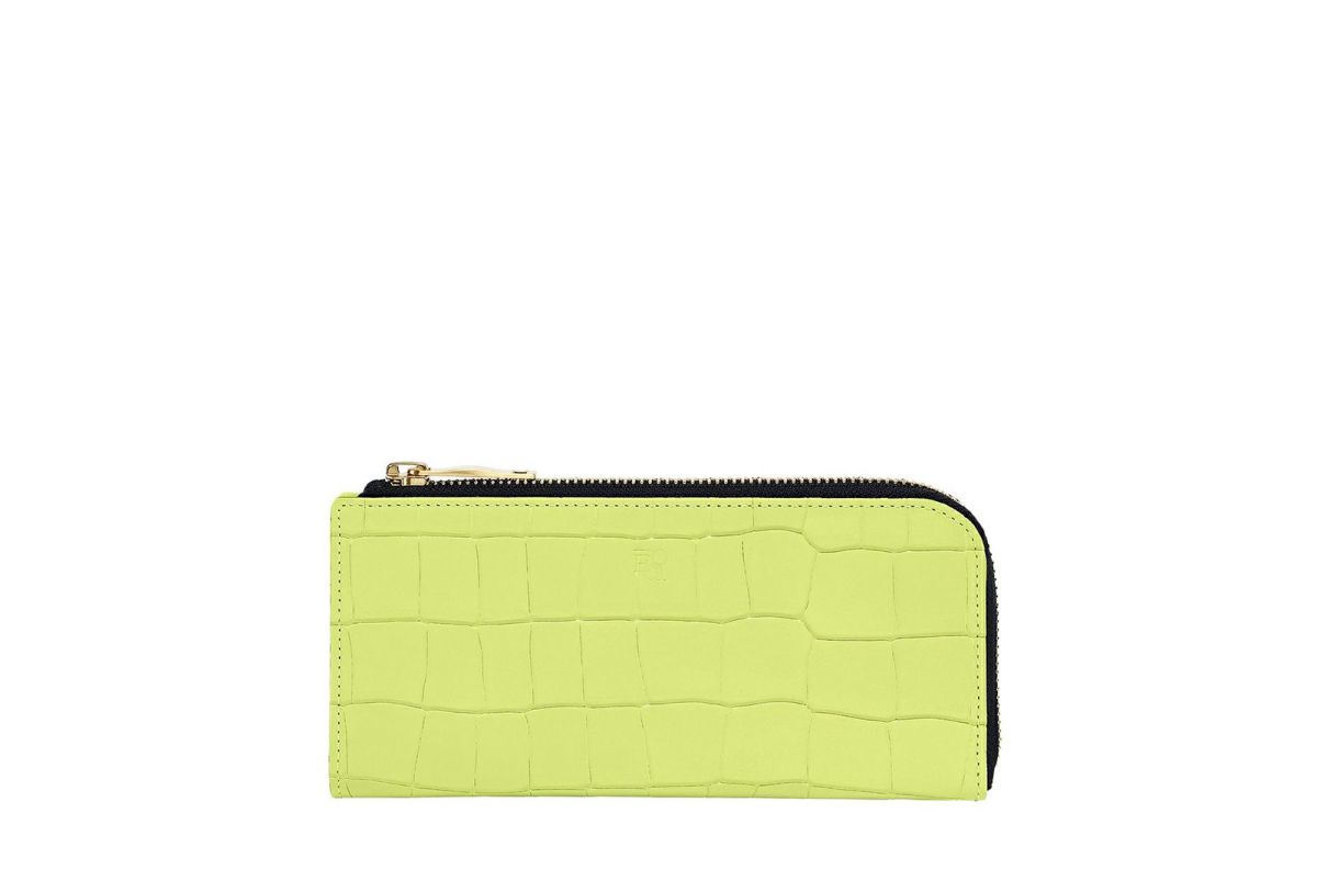 タイル Lファスナー長財布 レモン