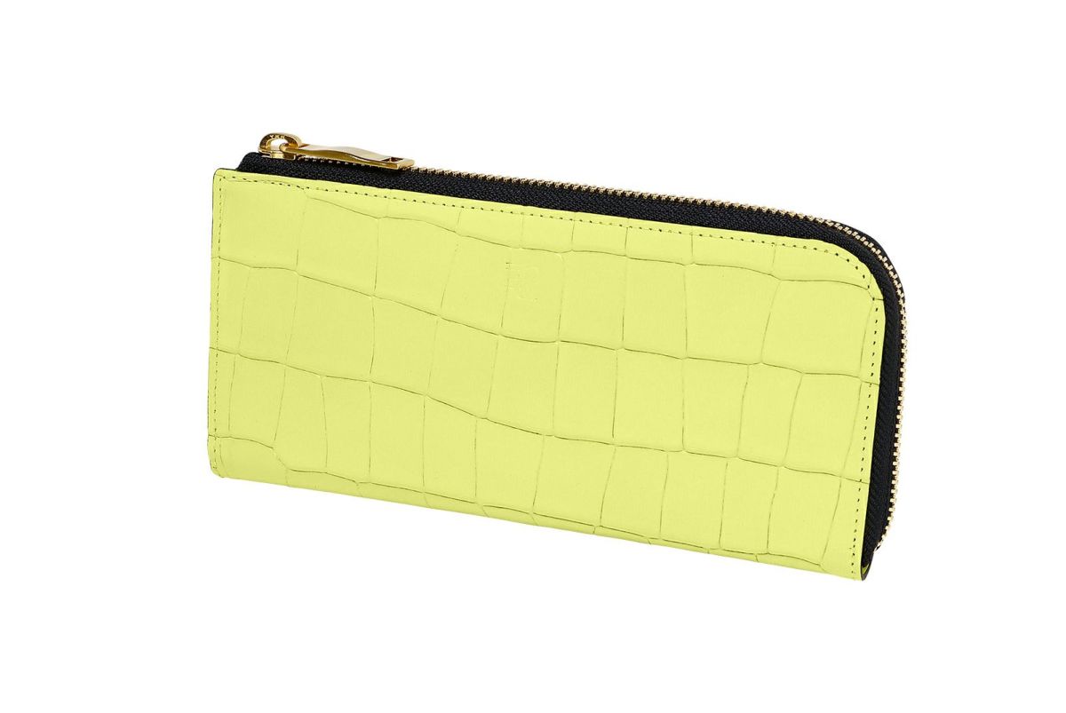 タイル Lファスナー長財布 レモン