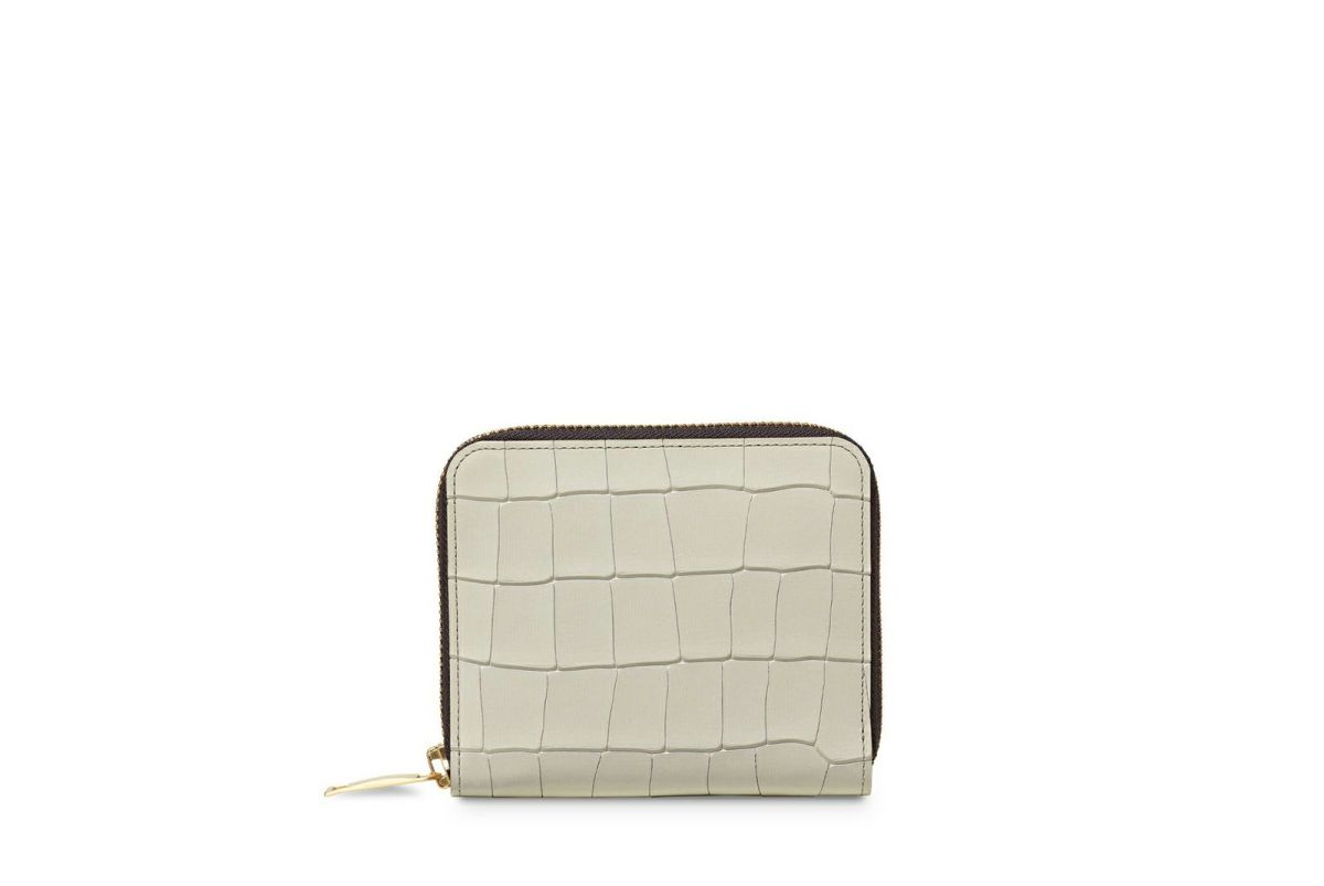 タイル ミドルラウンドファスナー二つ折り財布 アイスグレー