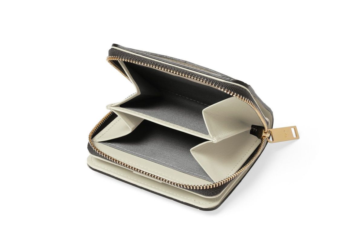 タイル ラウンドファスナー二つ折り財布 アイスグレー