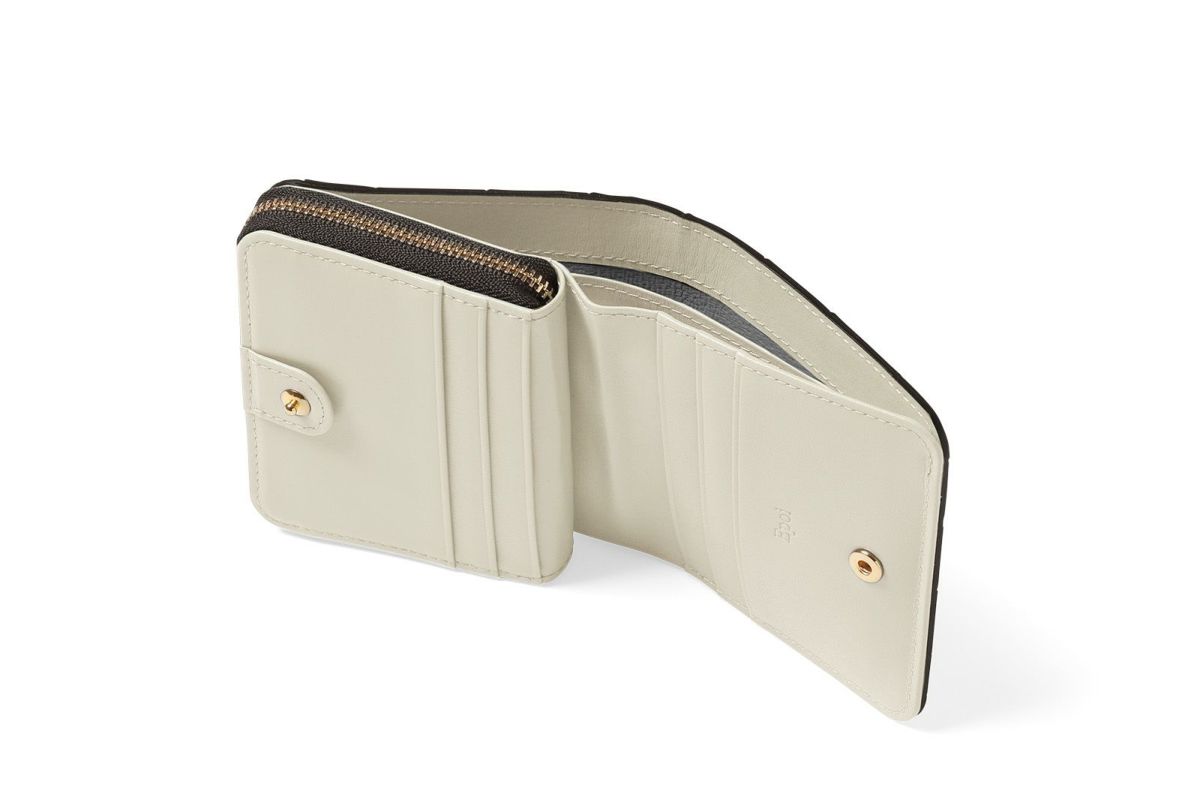 タイル ラウンドファスナー二つ折り財布 アイスグレー