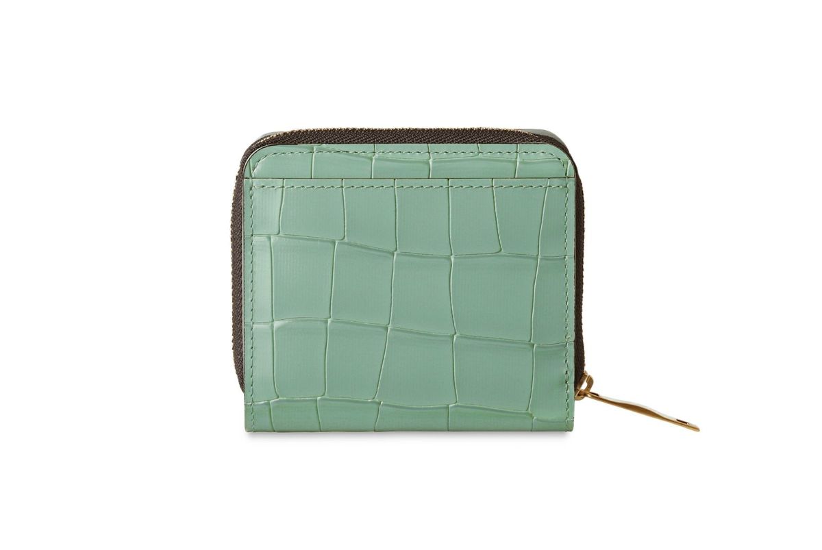タイル ラウンドファスナー二つ折り財布 グリーン