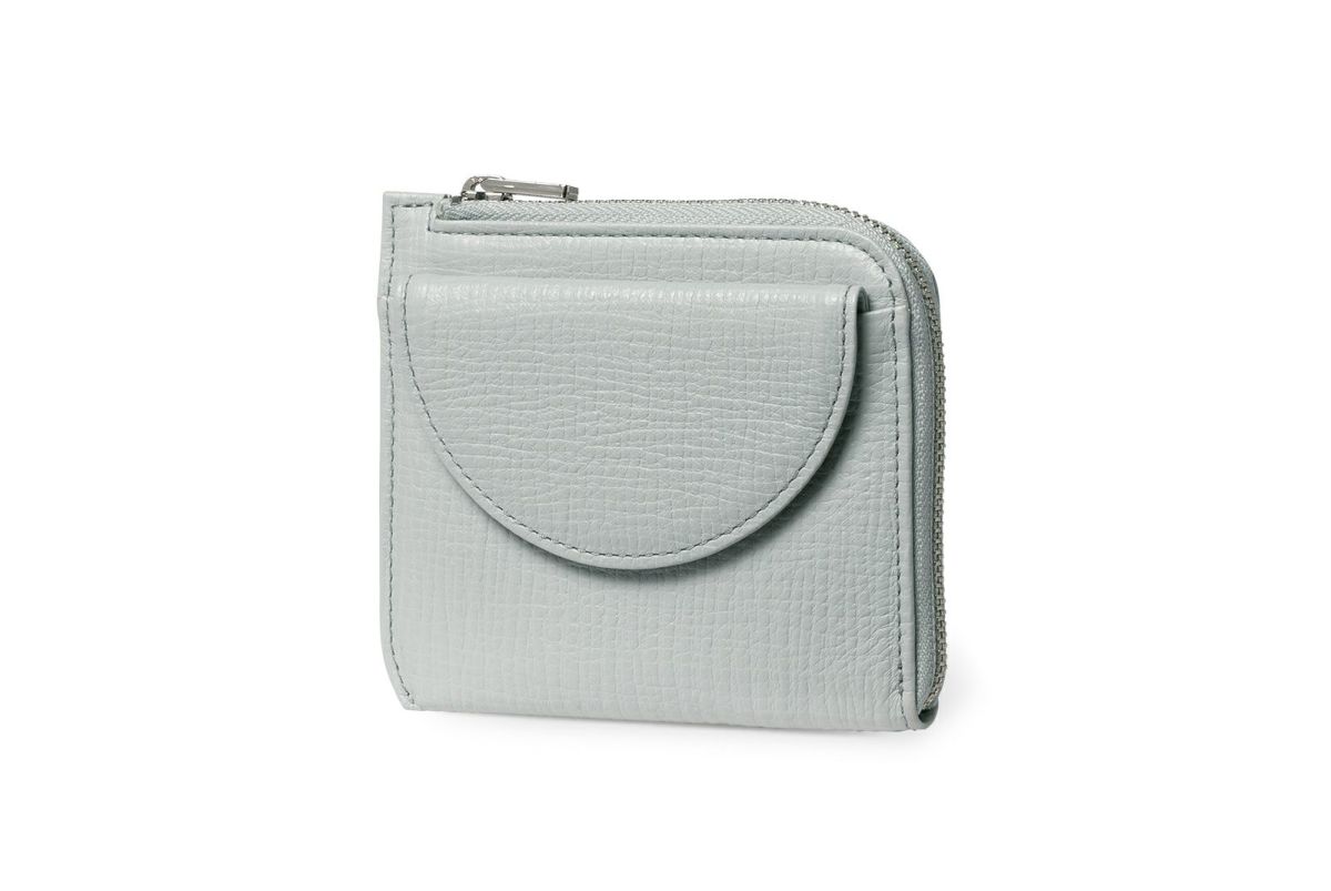 タック Lファスナーコンパクト折り財布 ライトグレー