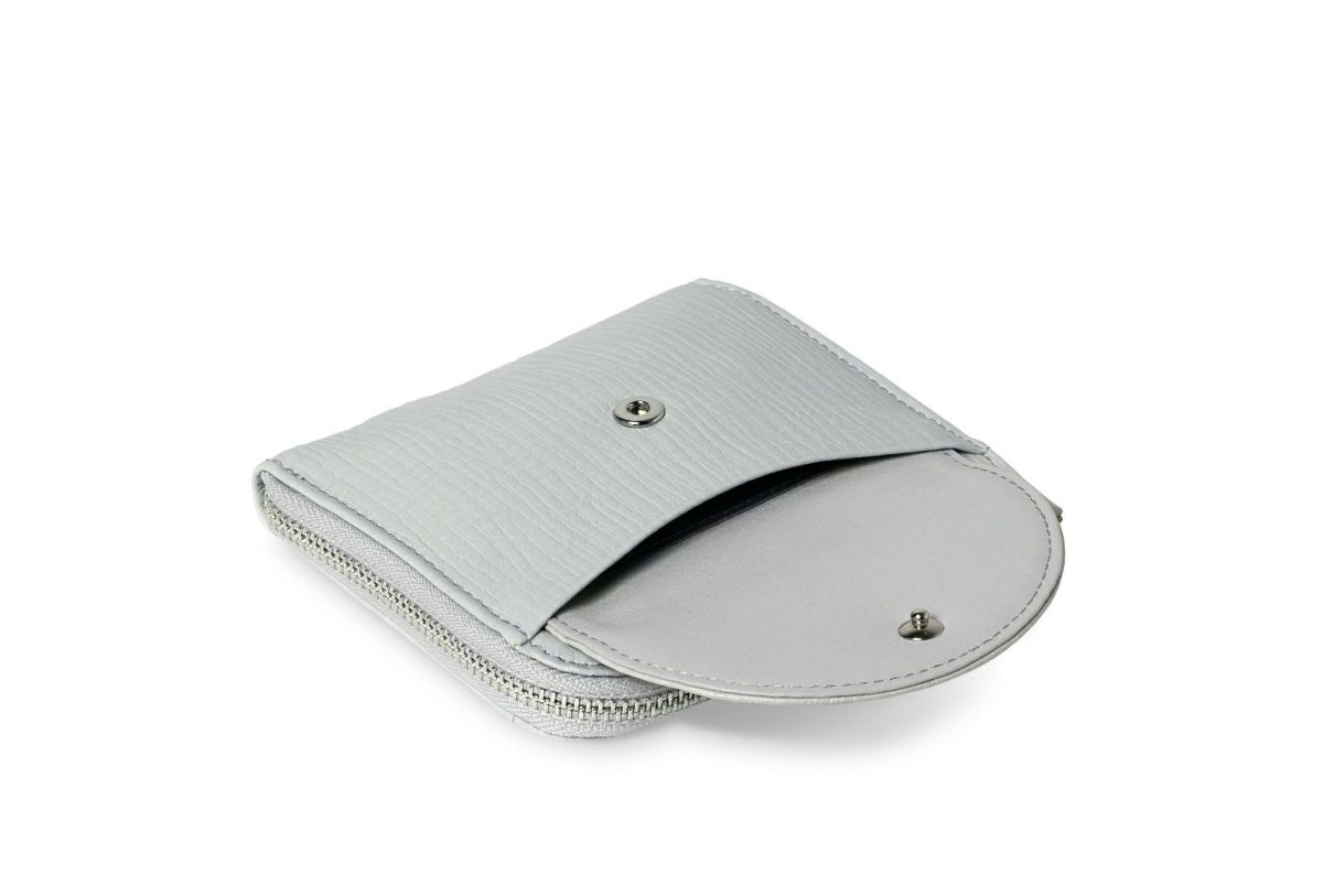 タック Lファスナーコンパクト折り財布 ライトグレー