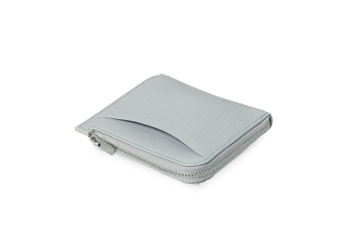 タック Lファスナーコンパクト折り財布 ライトグレー