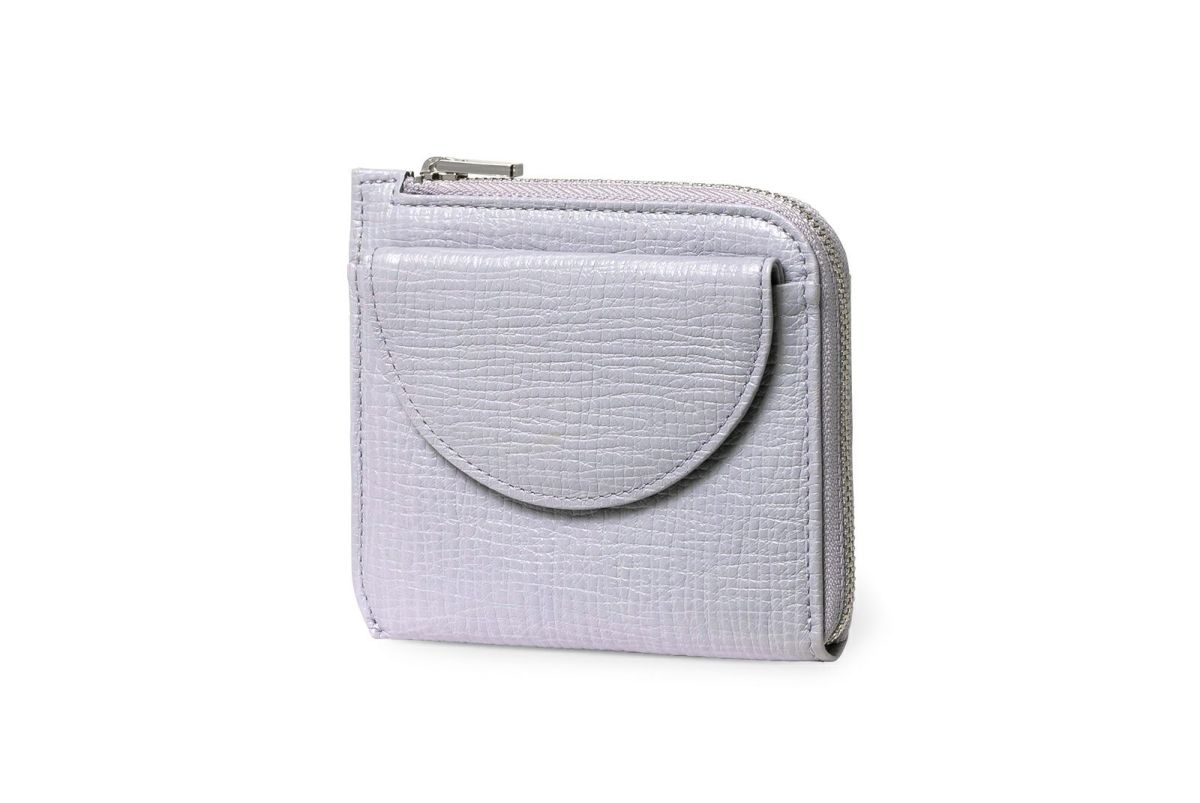 タック Lファスナーコンパクト折り財布 ラベンダー