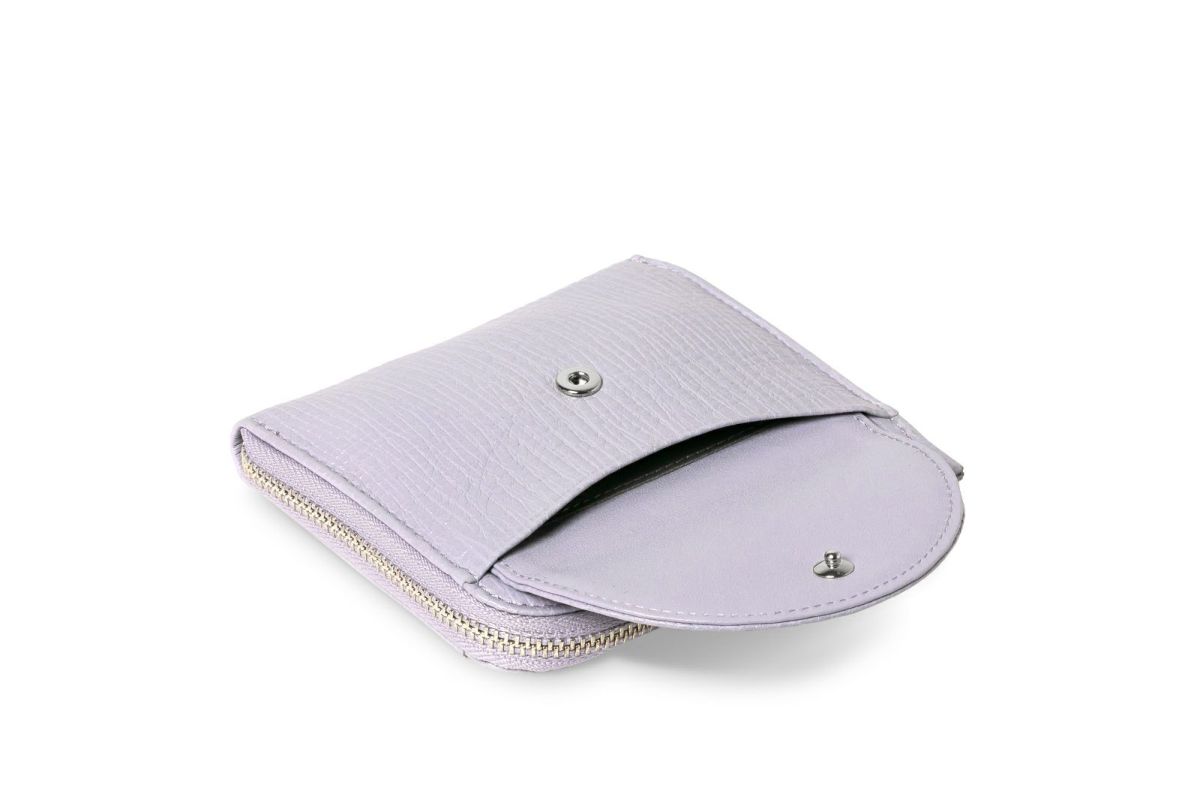 タック Lファスナーコンパクト折り財布 ラベンダー