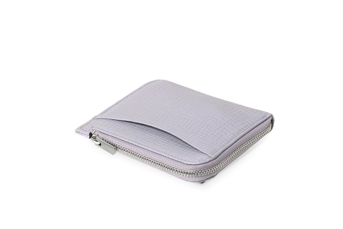 タック Lファスナーコンパクト折り財布 ラベンダー