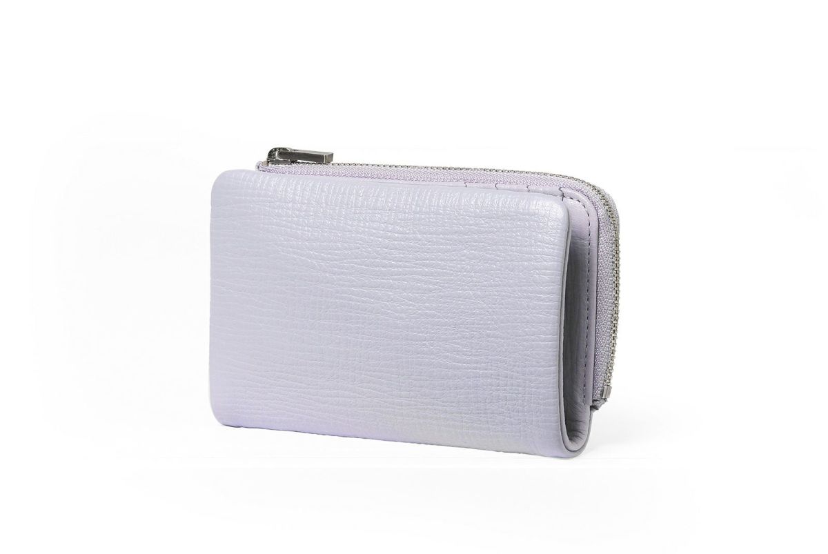 タック Lファスナー二つ折り財布 ラベンダー