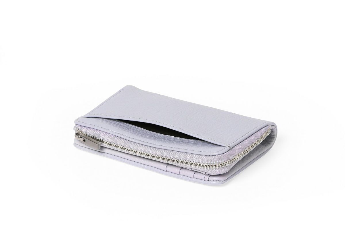 タック Lファスナー二つ折り財布 ラベンダー