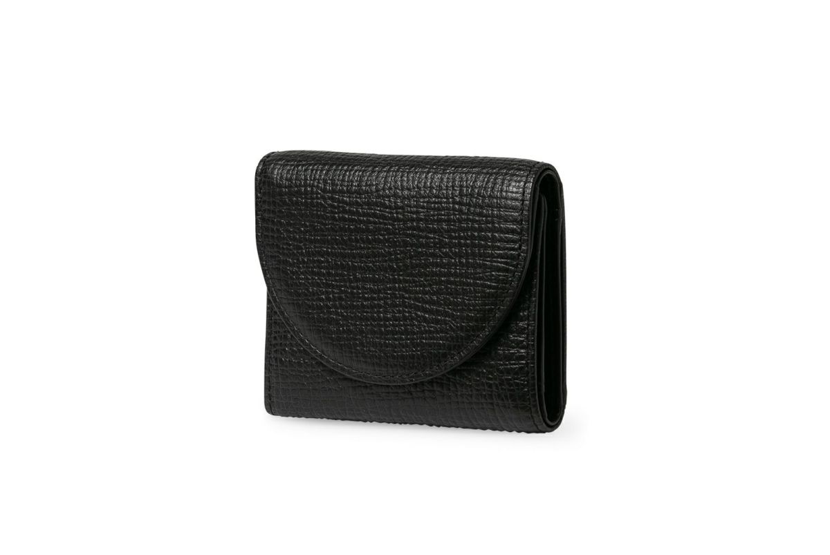 タック 三つ折り財布 ブラック