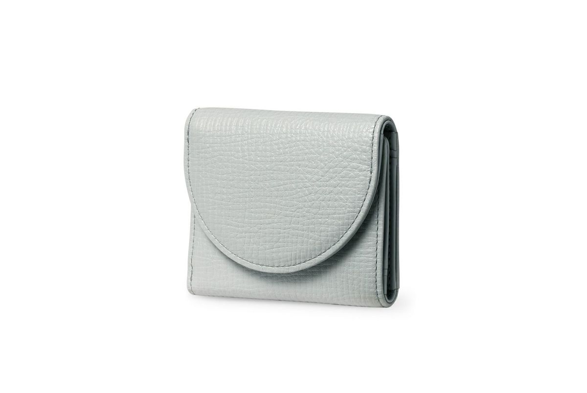 タック 三つ折り財布 ライトグレー
