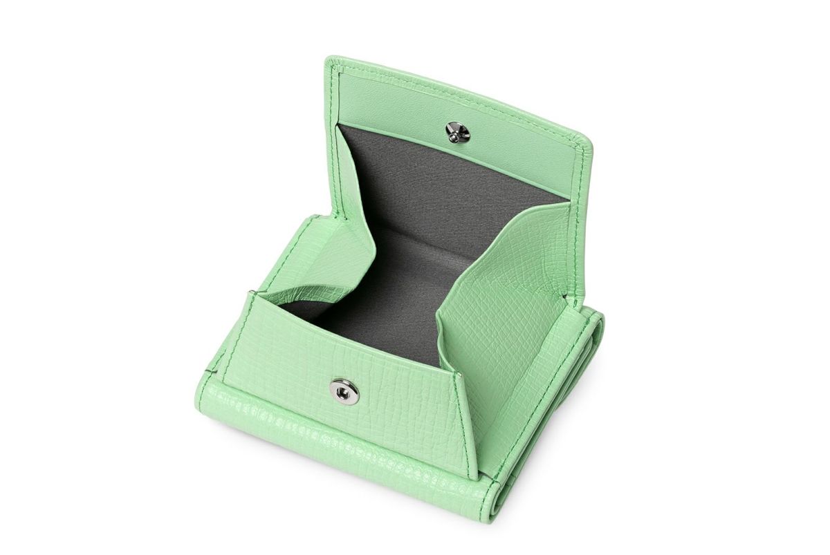 タック 三つ折り財布 ミント