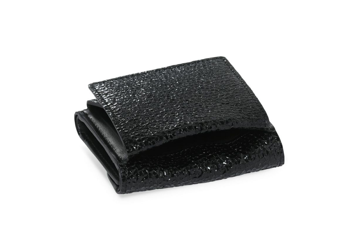 アタカマ 三つ折り財布 ブラック