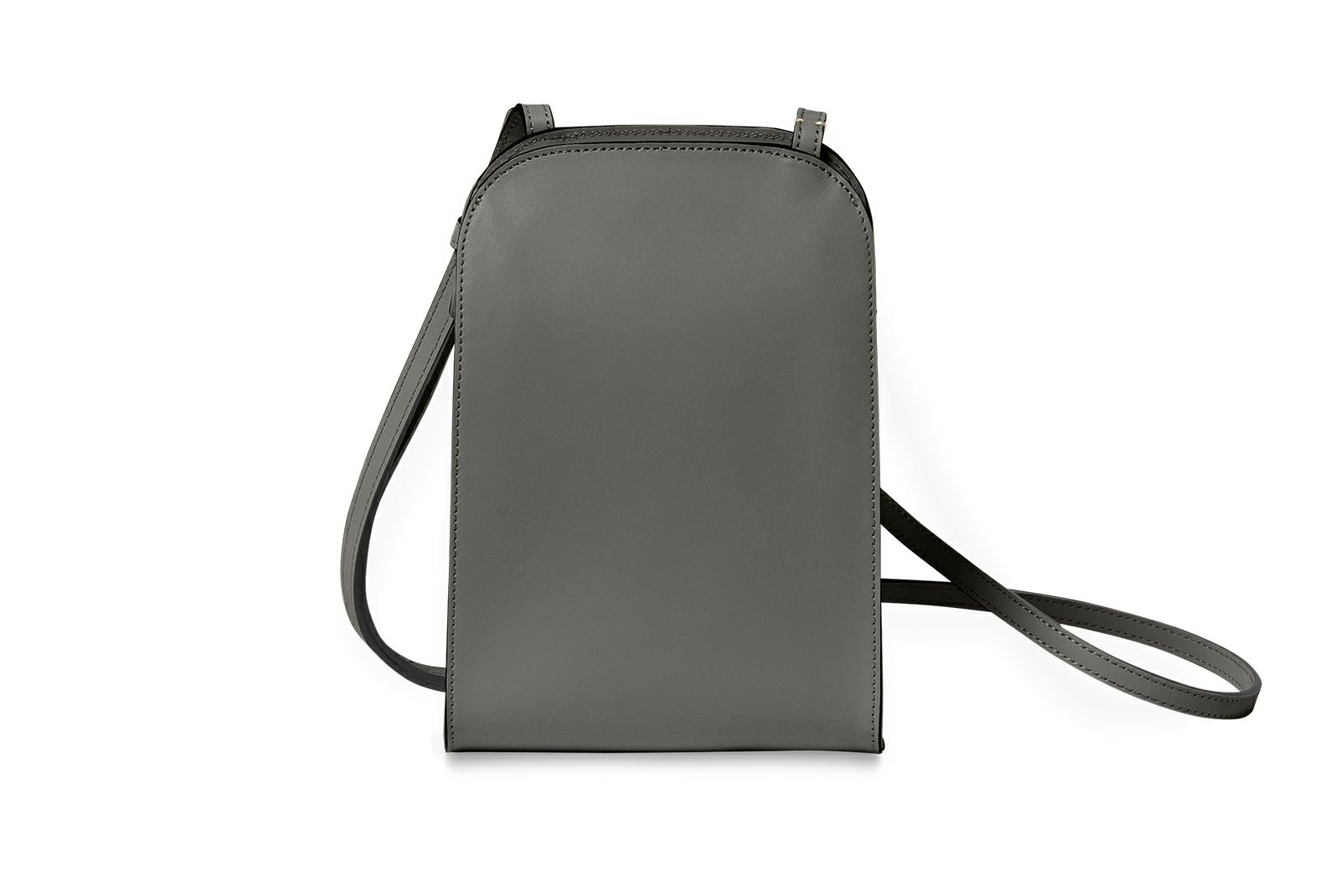 ゼロサン がま口スマホポシェット グレー