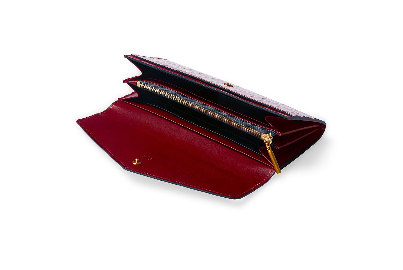 タイル 長財布 レッド