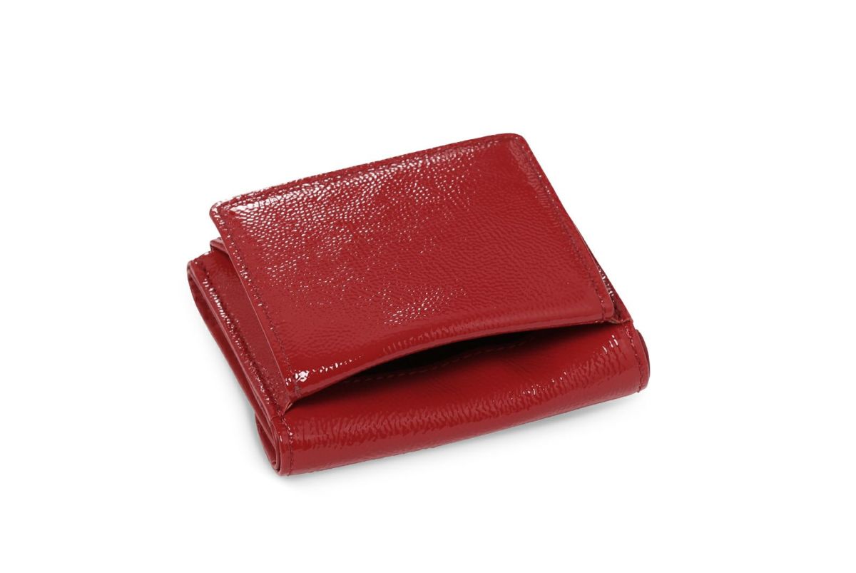 リプル 三つ折り財布 レッド