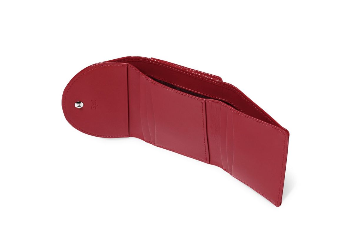 リプル 三つ折り財布 レッド