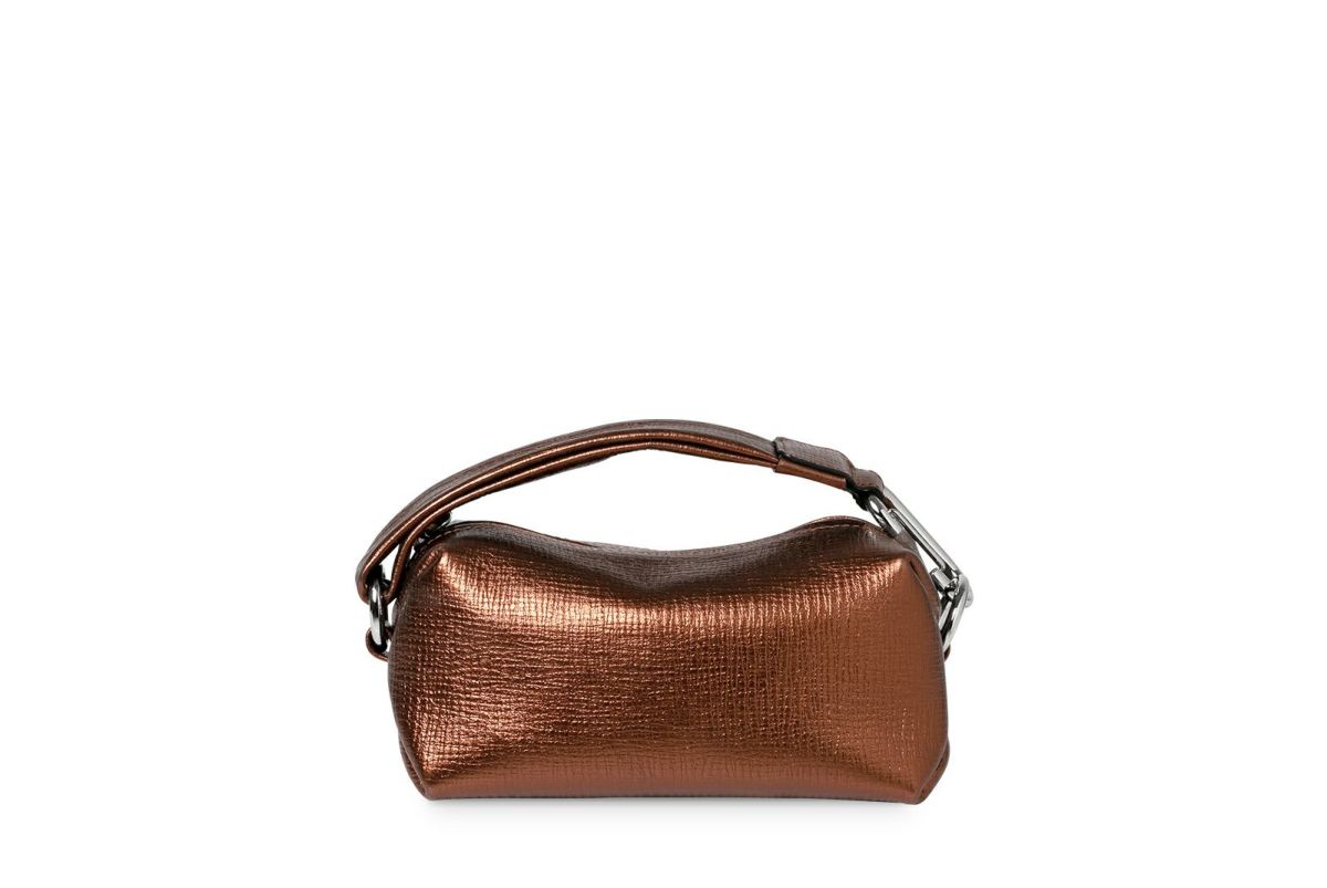 タック メタリック クラッチポーチ ブロンズ