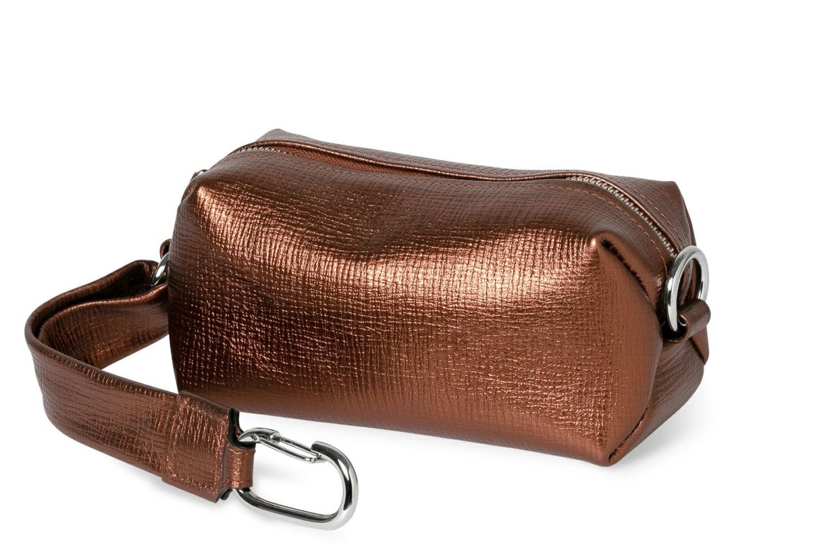 タック メタリック クラッチポーチ ブロンズ