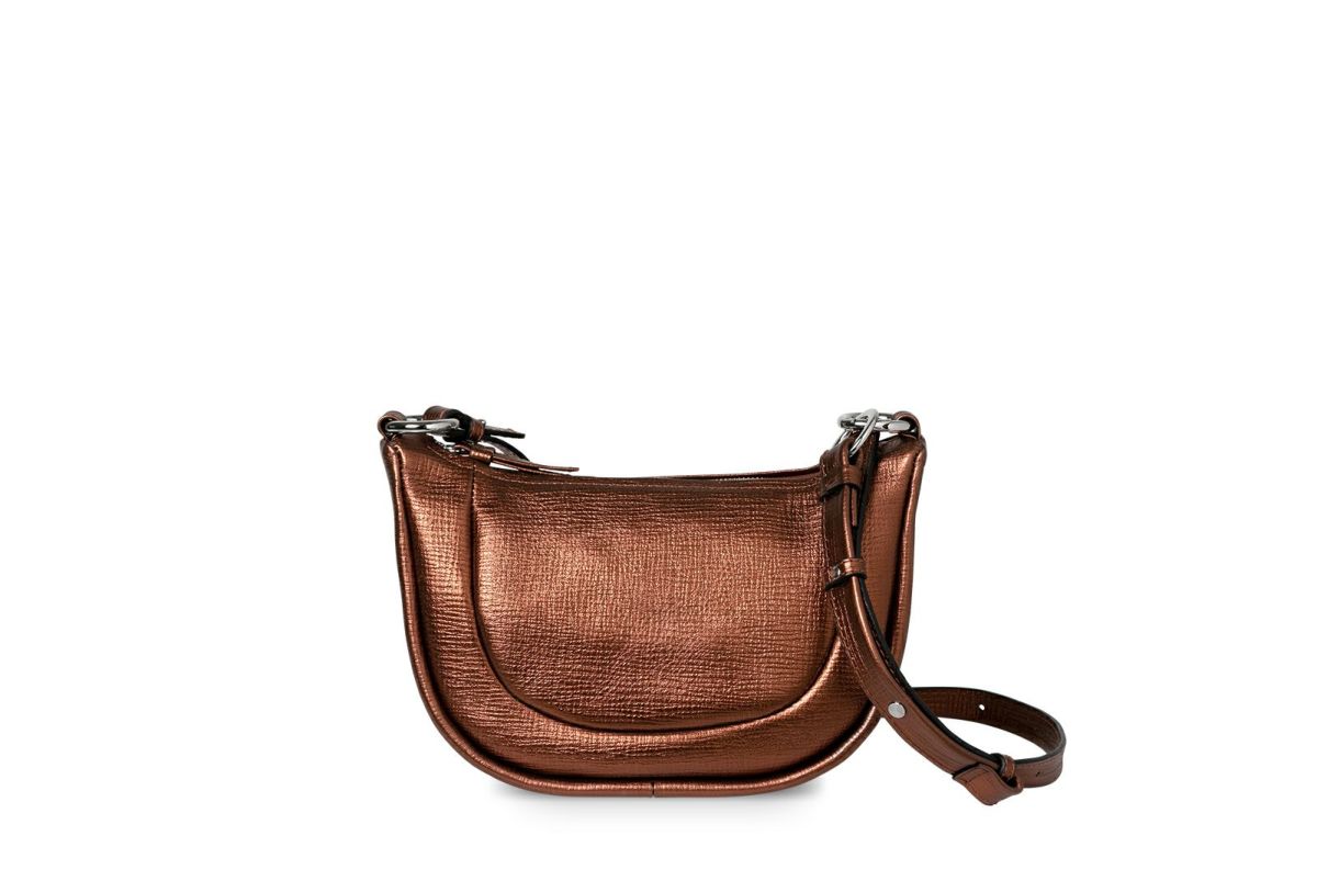 タック メタリック クッキーショルダーバッグ ブロンズ