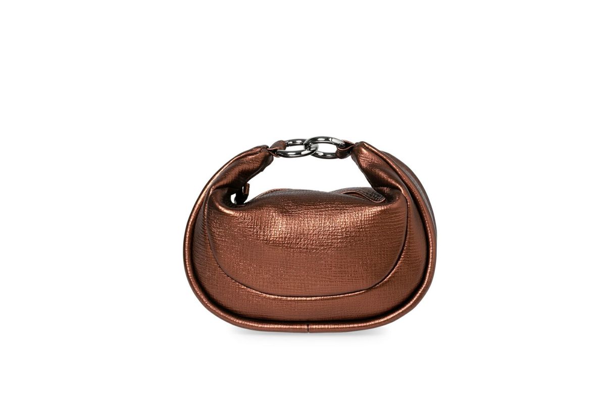 タック メタリック クッキーショルダーバッグ ブロンズ