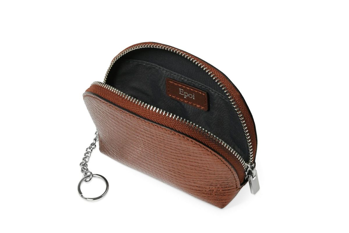 タック メタリック ミニキーポーチ ブロンズ