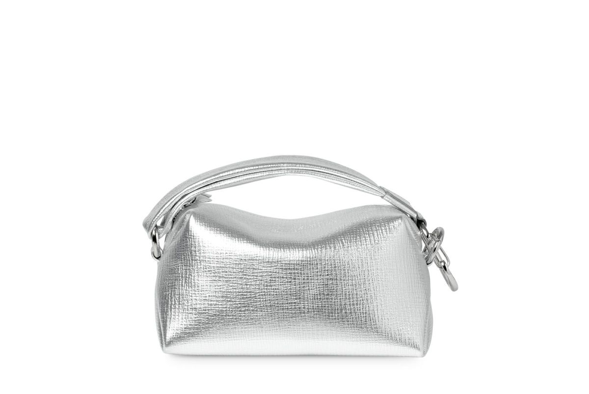 タック メタリック クラッチポーチL シルバー