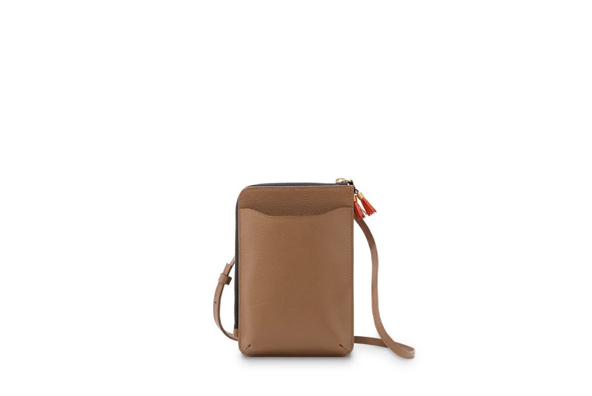 シキビー スマホポシェット くるみ×だいだい