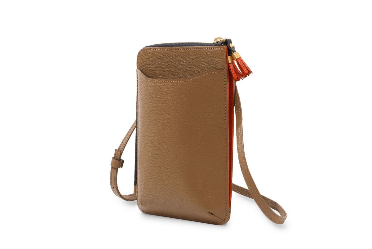 シキビー スマホポシェット くるみ×だいだい