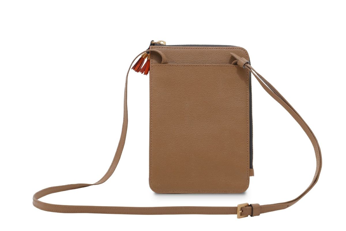 シキビー スマホポシェット くるみ×だいだい