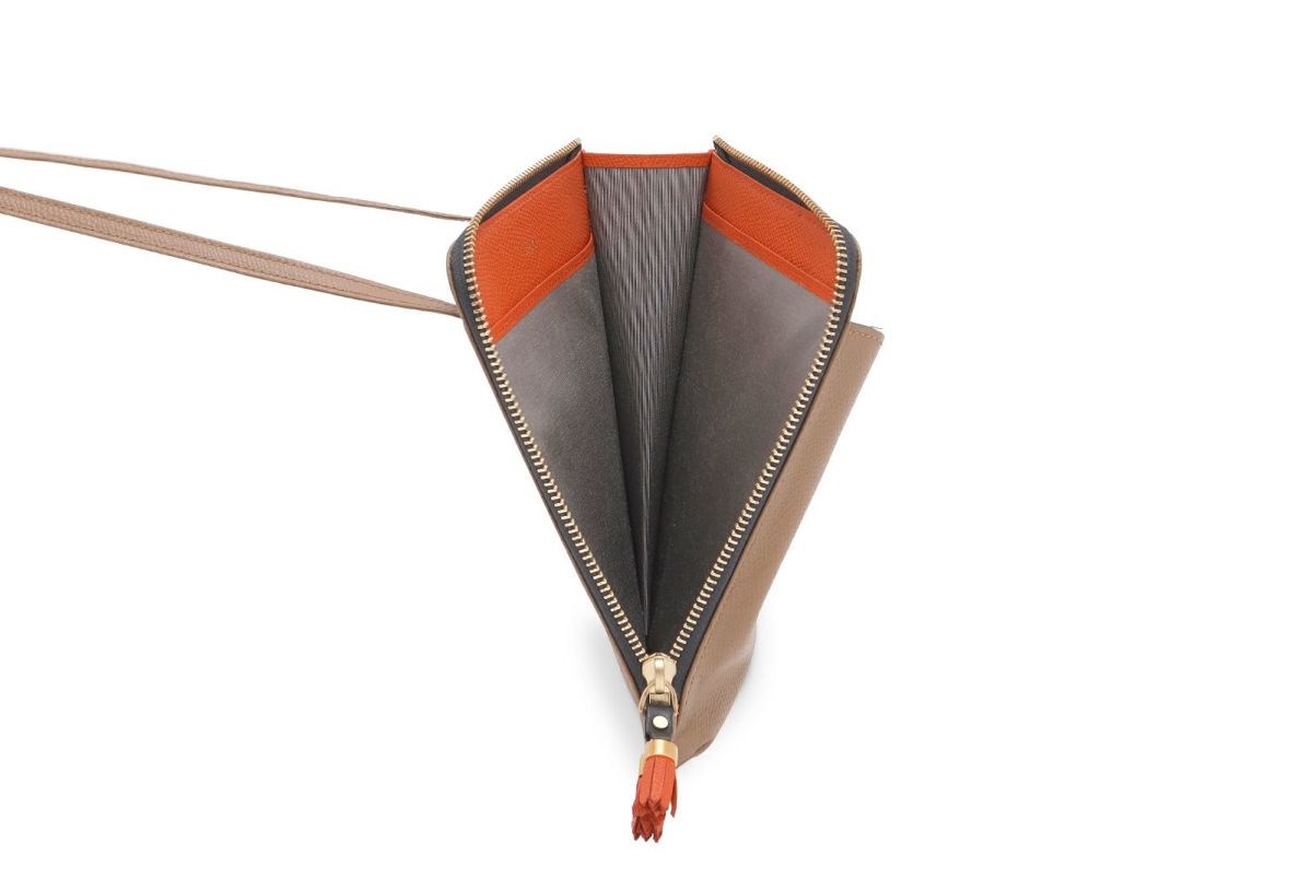 シキビー スマホポシェット くるみ×だいだい