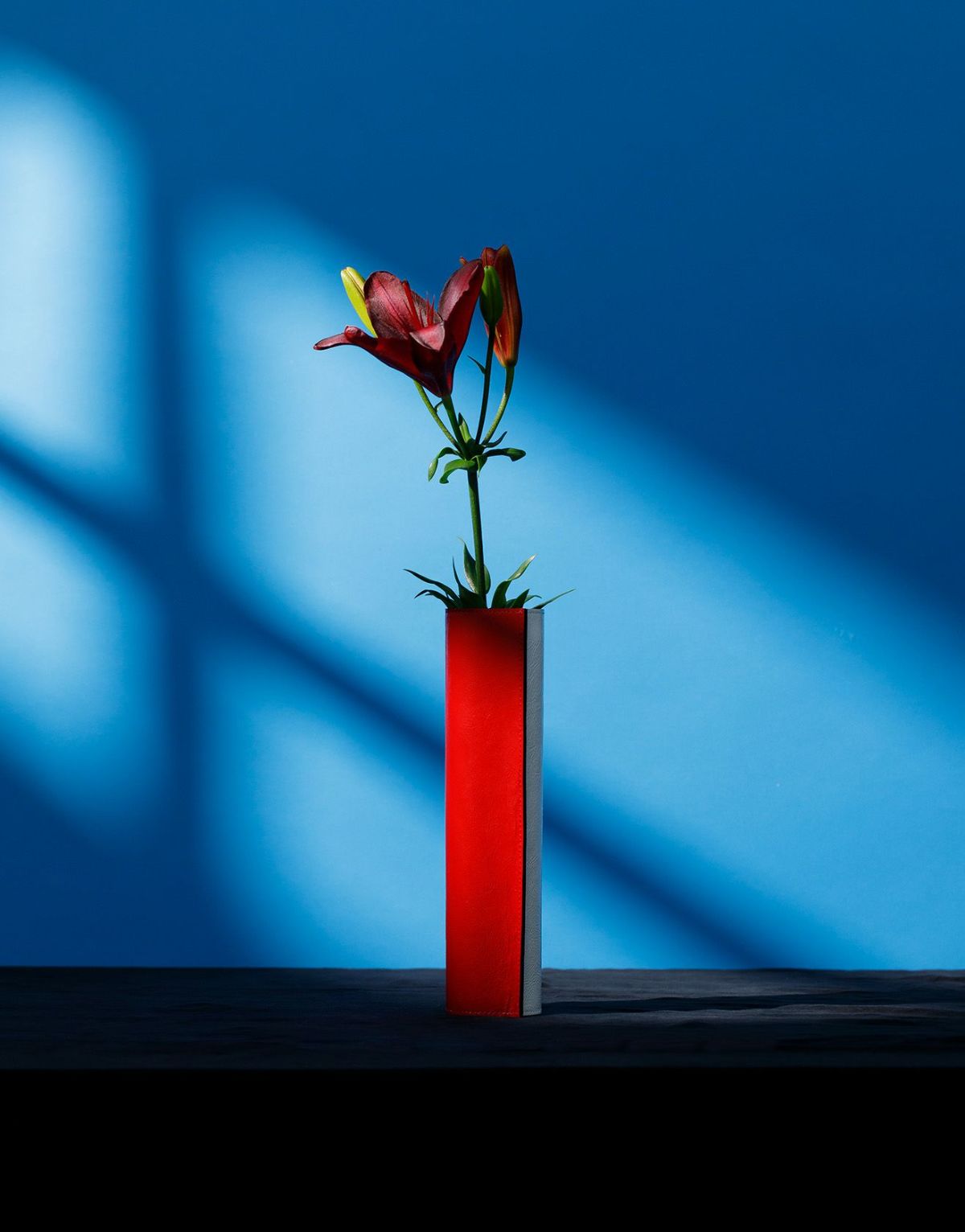 リプル フラワーベース レッド×ホワイト