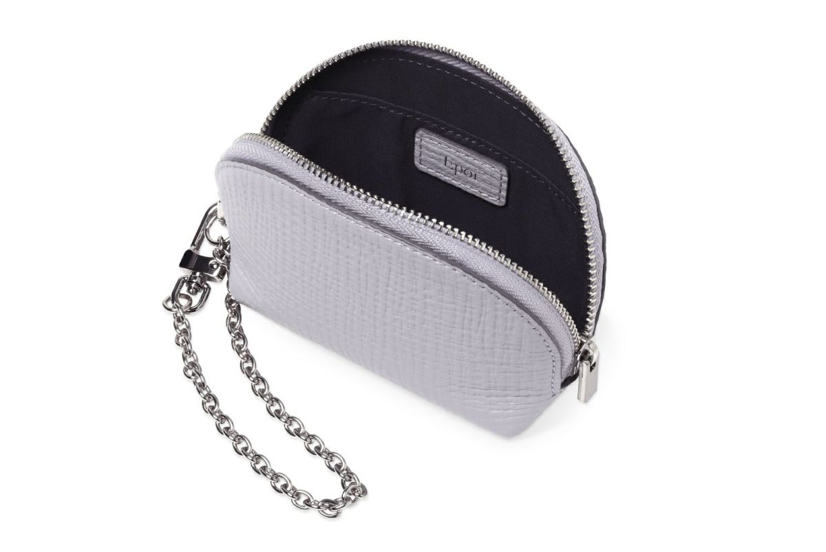 タック ストラップ付きミニポーチ ラベンダー