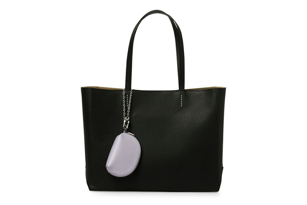 タック ストラップ付きミニポーチ ラベンダー