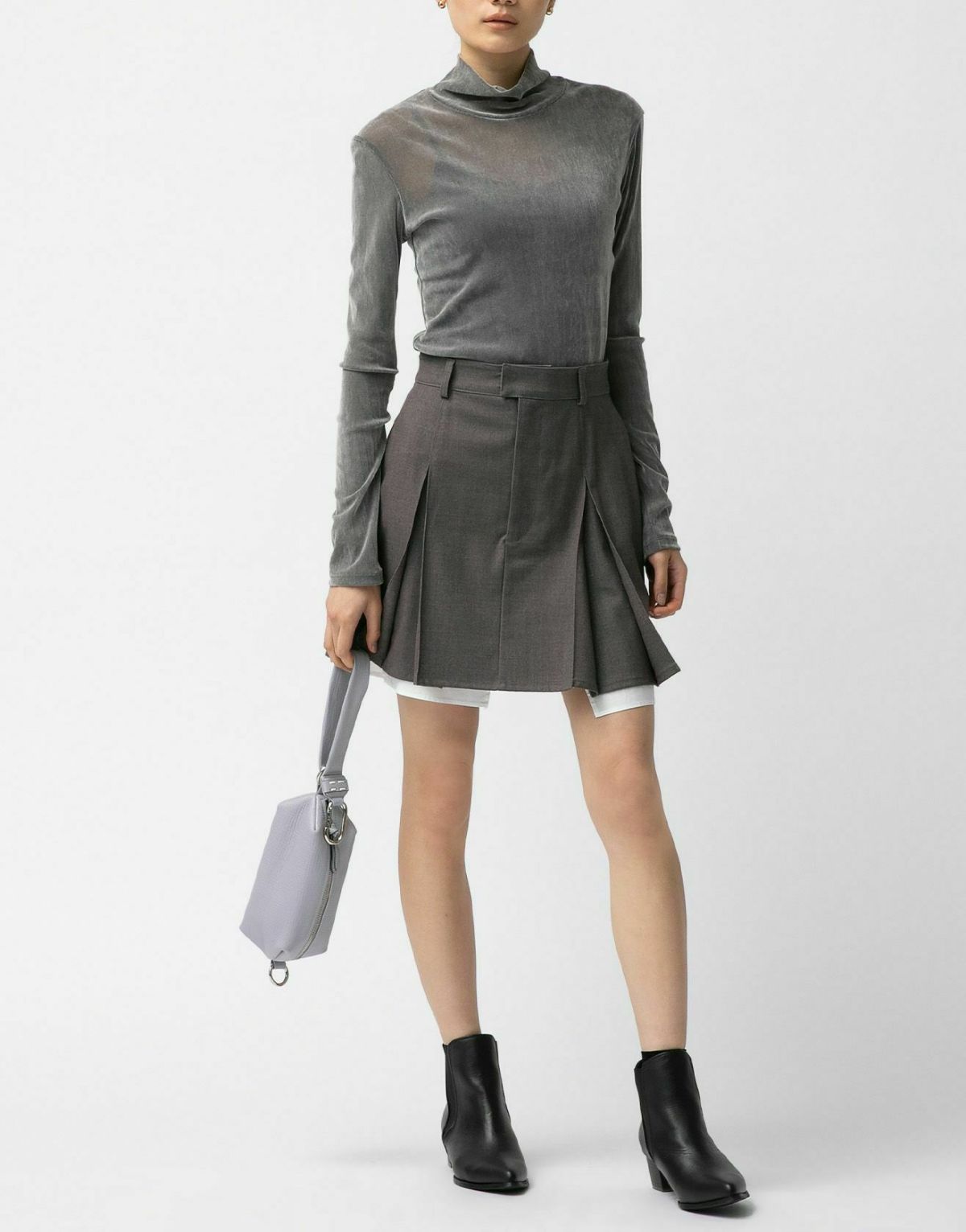 タック クラッチポーチ ライトグレー