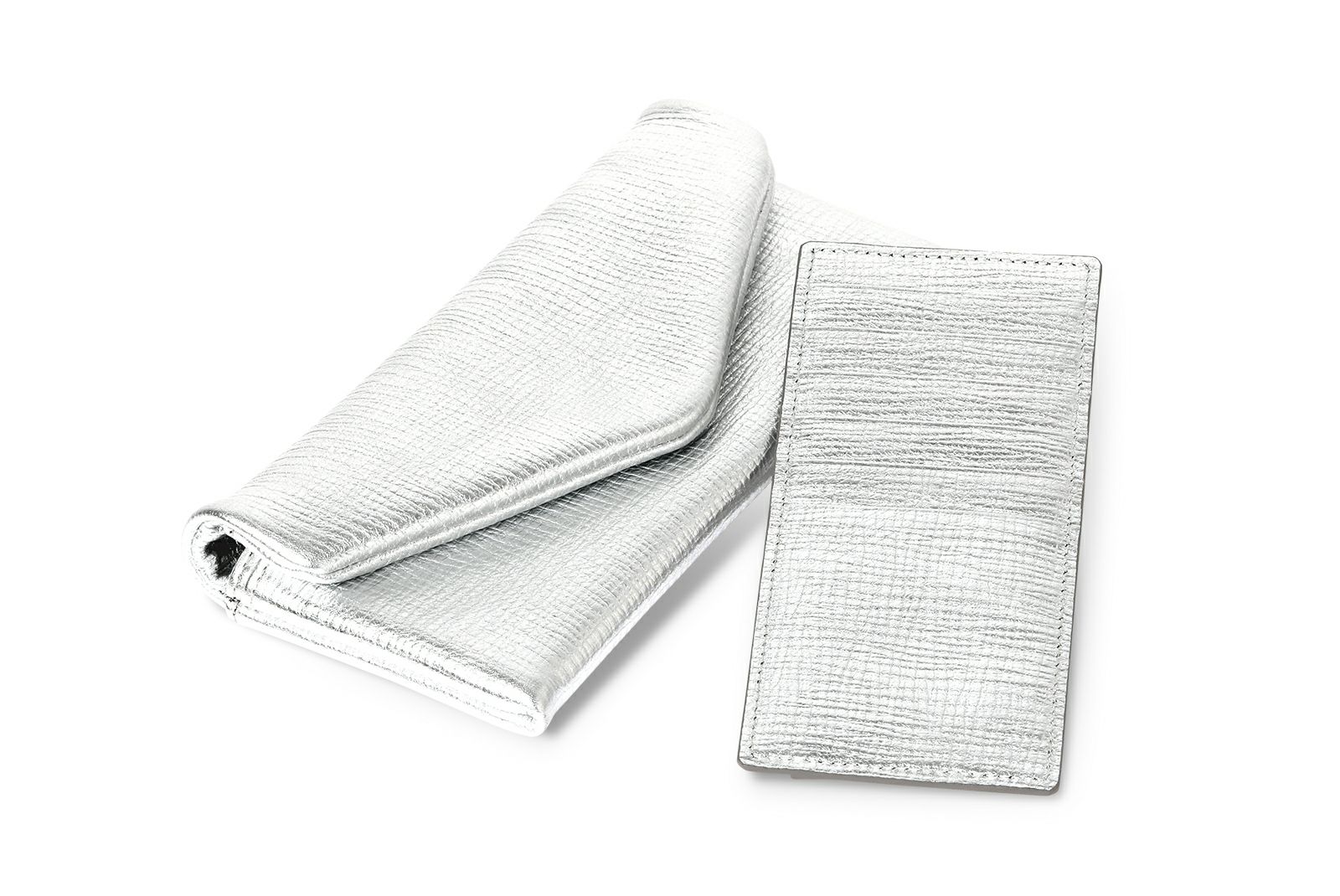 タック 単カードケース付き長財布 シルバー